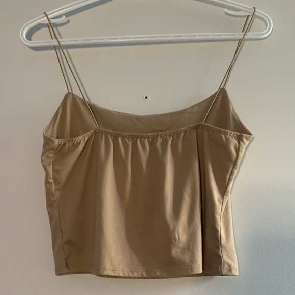 Tan cropped tank top - Picture 2 of 4